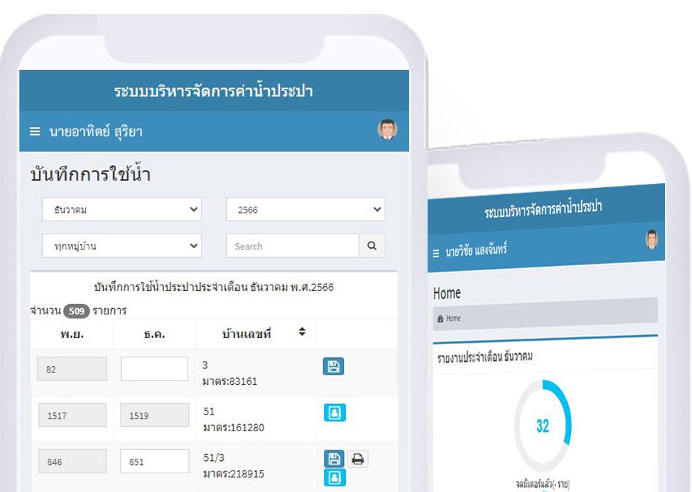ระบบบริหารงานการประปาบ้านช่องพลี